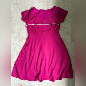 Etsy Purchase Handmade Retro 1950s Vintage Inspired Pink Fit & Flare Dress